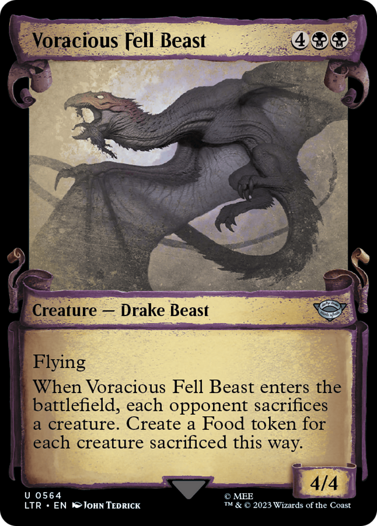Voracious Fell Beast [The Lord of the Rings: Tales of Middle-Earth Showcase Scrolls] MTG Single Magic: The Gathering    | Red Claw Gaming