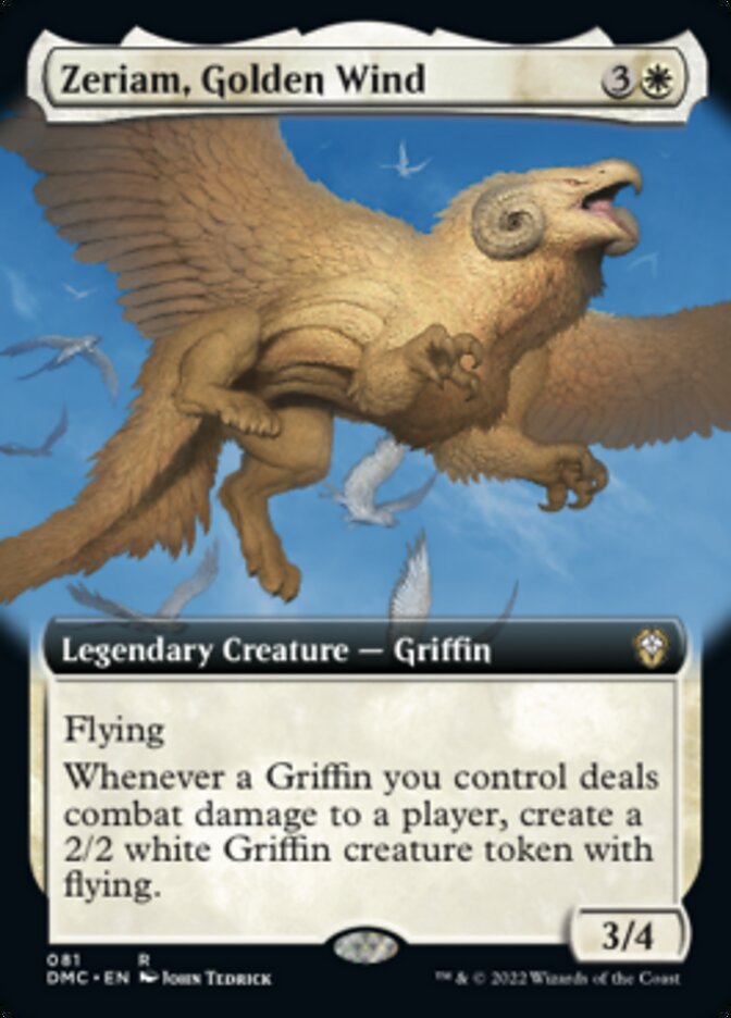Zeriam, Golden Wind (Extended Art) [Dominaria United Commander] MTG Single Magic: The Gathering    | Red Claw Gaming