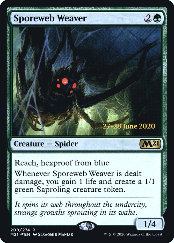 Sporeweb Weaver [Core Set 2021 Prerelease Promos] MTG Single Magic: The Gathering    | Red Claw Gaming