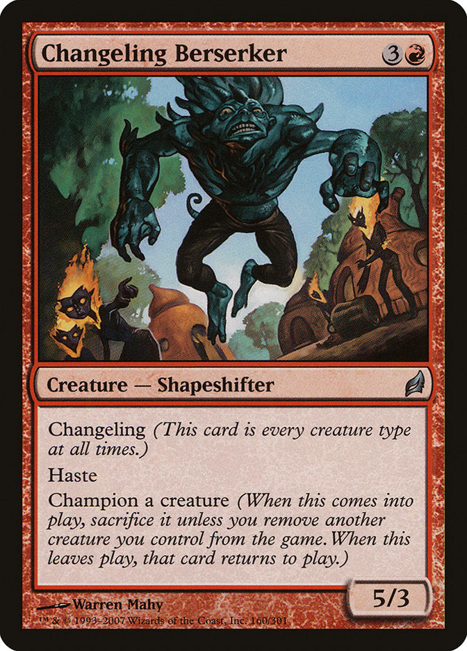 Changeling Berserker [Lorwyn] MTG Single Magic: The Gathering    | Red Claw Gaming