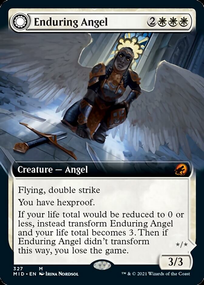 Enduring Angel // Angelic Enforcer (Extended Art) [Innistrad: Midnight Hunt] MTG Single Magic: The Gathering    | Red Claw Gaming