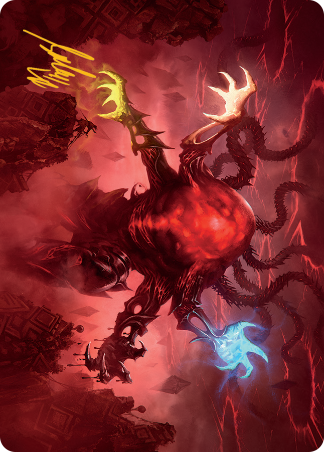 Omnath, Locus of All Art Card (51) (Gold-Stamped Signature) [March of the Machine Art Series] MTG Single Magic: The Gathering    | Red Claw Gaming