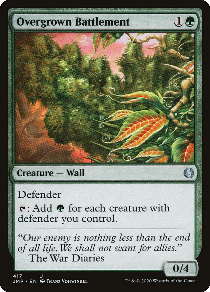 Overgrown Battlement [Jumpstart] MTG Single Magic: The Gathering    | Red Claw Gaming