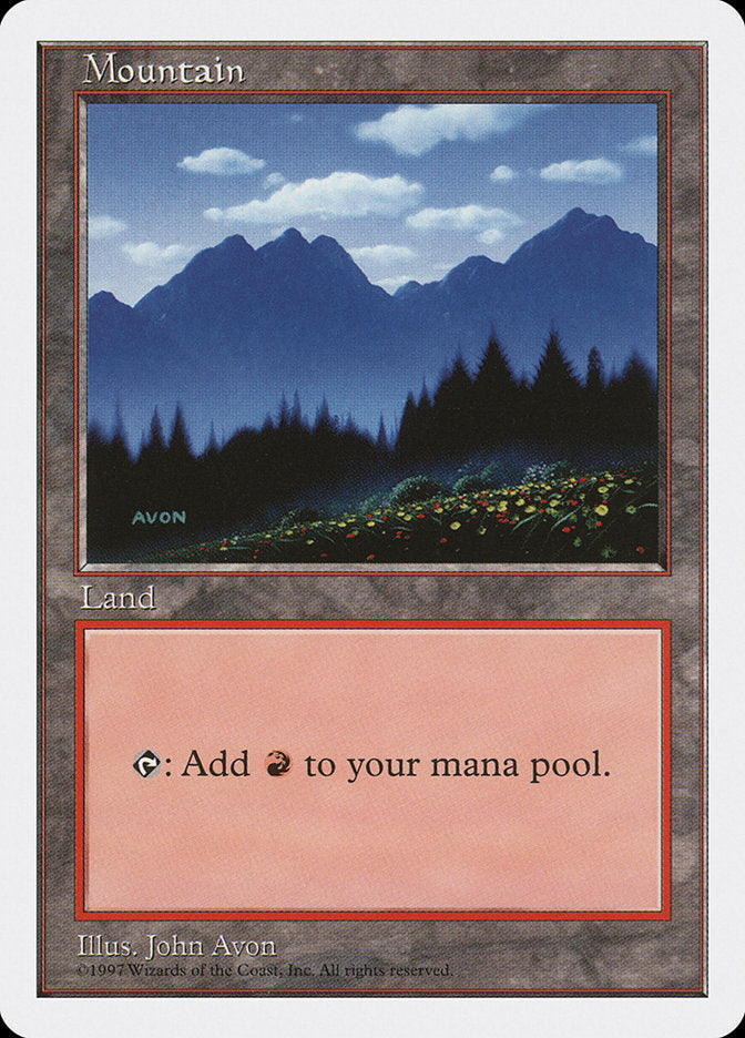 Mountain (445) [Fifth Edition] MTG Single Magic: The Gathering    | Red Claw Gaming