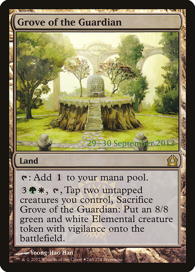Grove of the Guardian [Return to Ravnica Prerelease Promos] MTG Single Magic: The Gathering    | Red Claw Gaming