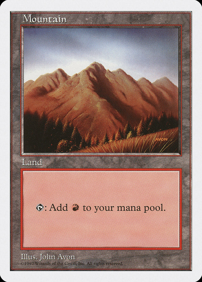 Mountain (444) [Fifth Edition] MTG Single Magic: The Gathering    | Red Claw Gaming