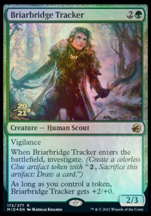Briarbridge Tracker [Innistrad: Midnight Hunt Prerelease Promos] MTG Single Magic: The Gathering    | Red Claw Gaming