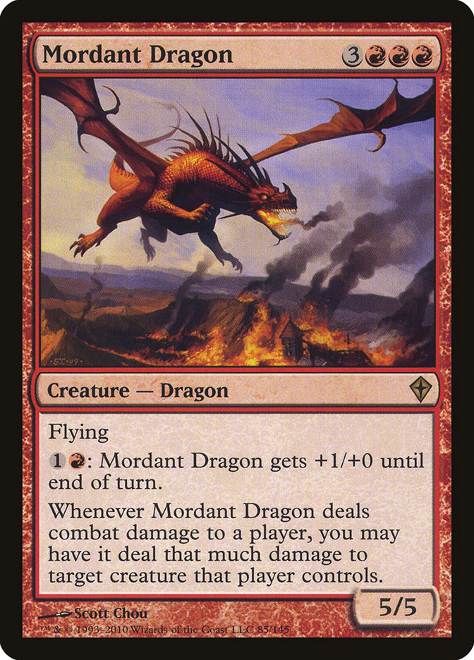Mordant Dragon [Worldwake] MTG Single Magic: The Gathering    | Red Claw Gaming