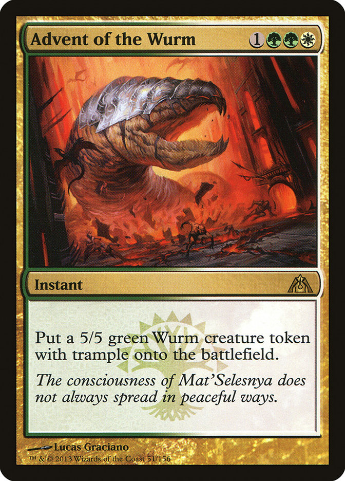 Advent of the Wurm [Dragon's Maze] MTG Single Magic: The Gathering    | Red Claw Gaming