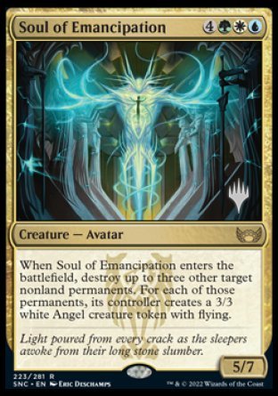 Soul of Emancipation (Promo Pack) [Streets of New Capenna Promos] MTG Single Magic: The Gathering    | Red Claw Gaming