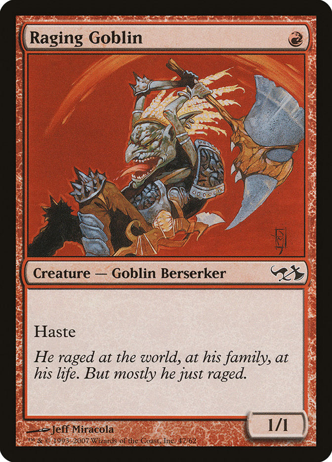 Raging Goblin [Duel Decks: Elves vs. Goblins] MTG Single Magic: The Gathering    | Red Claw Gaming