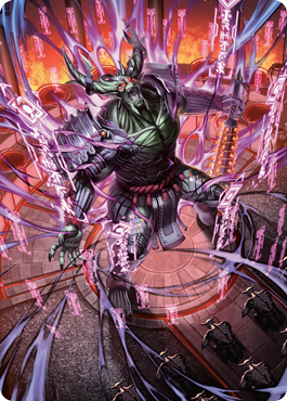 Hidetsugu, Devouring Chaos Art Card [Kamigawa: Neon Dynasty Art Series] MTG Single Magic: The Gathering    | Red Claw Gaming