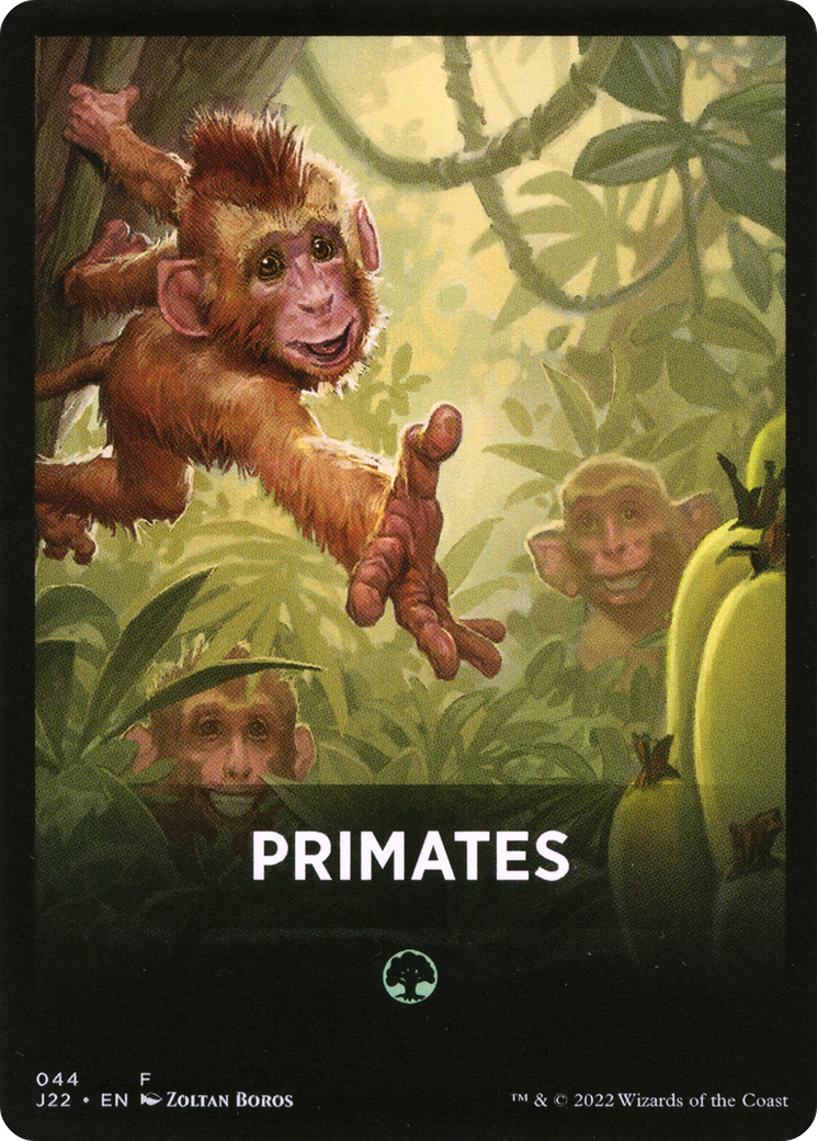 Primates Theme Card [Jumpstart 2022 Front Cards] MTG Single Magic: The Gathering    | Red Claw Gaming