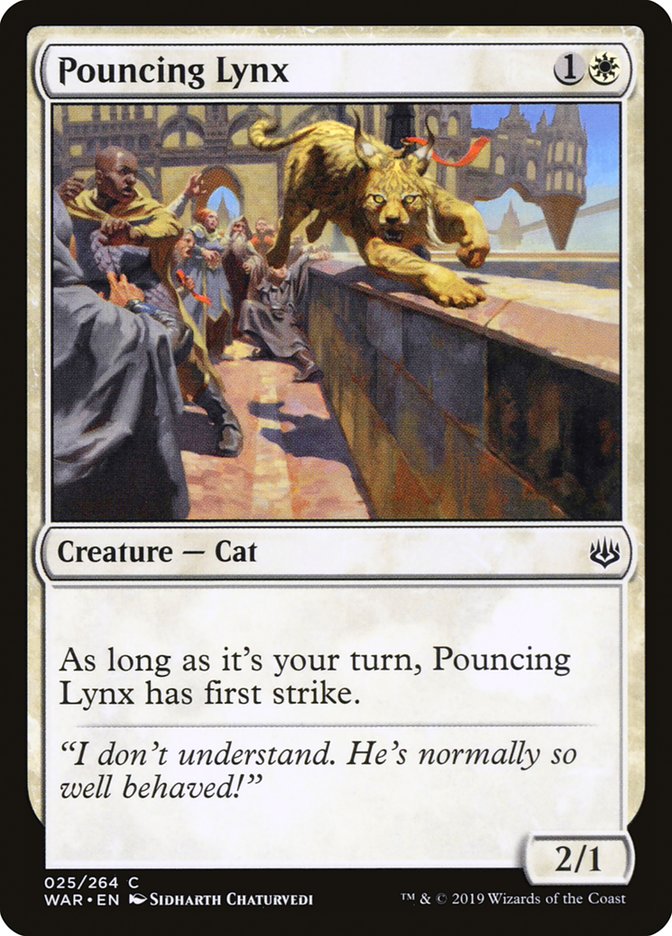 Pouncing Lynx [War of the Spark] MTG Single Magic: The Gathering    | Red Claw Gaming