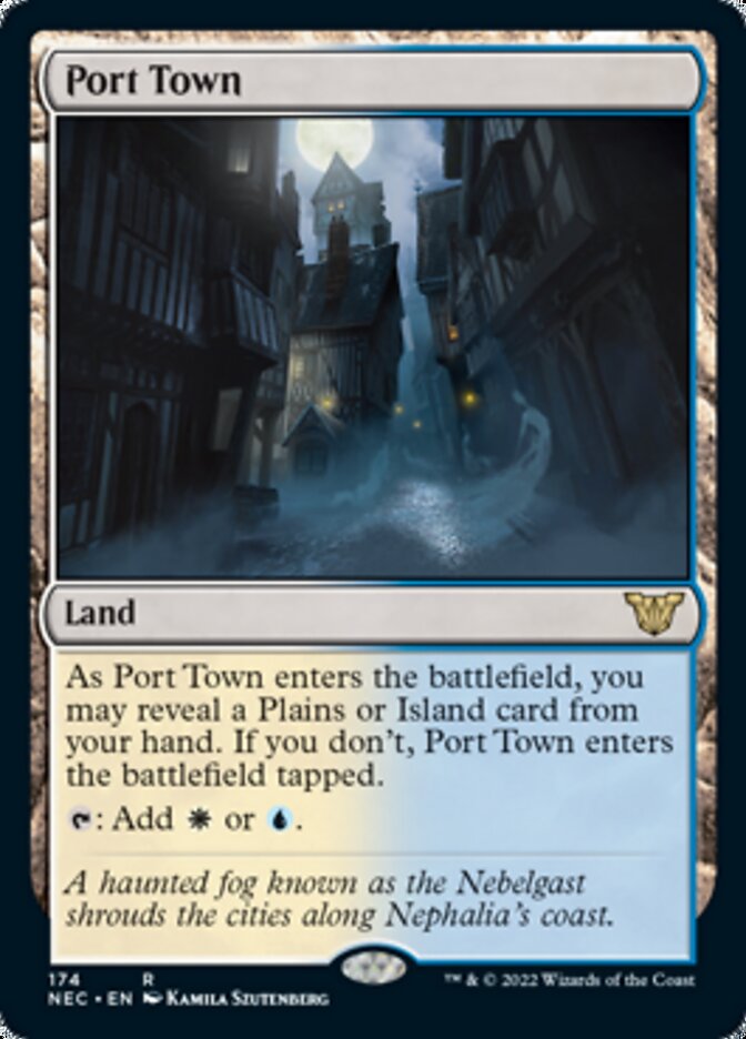 Port Town [Kamigawa: Neon Dynasty Commander] MTG Single Magic: The Gathering    | Red Claw Gaming