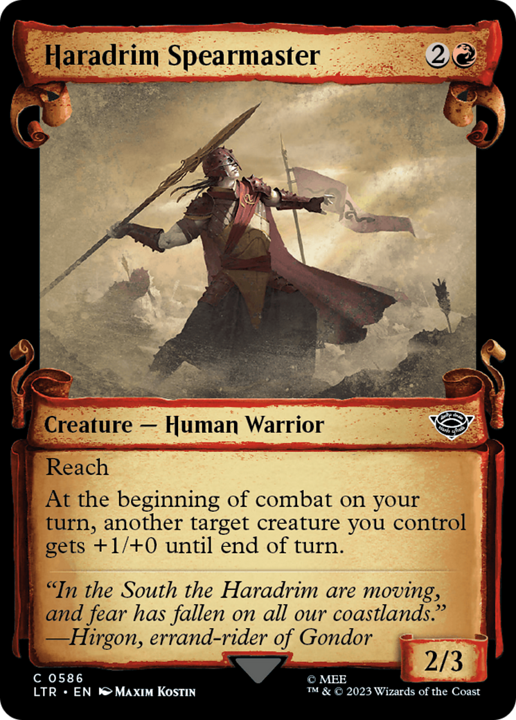 Haradrim Spearmaster [The Lord of the Rings: Tales of Middle-Earth Showcase Scrolls] MTG Single Magic: The Gathering    | Red Claw Gaming