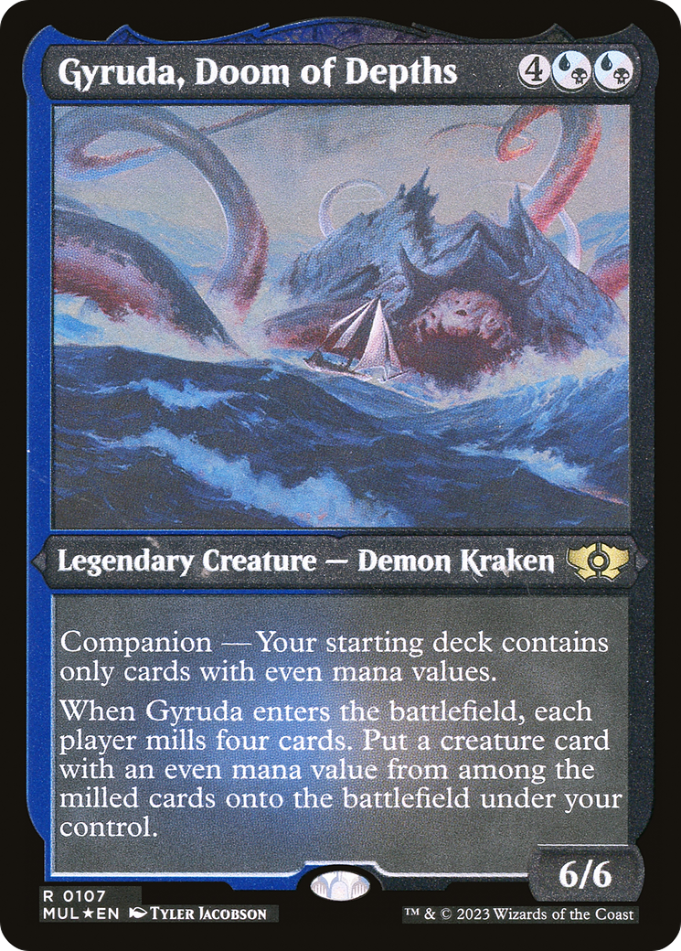 Gyruda, Doom of Depths (Foil Etched) [Multiverse Legends] MTG Single Magic: The Gathering    | Red Claw Gaming