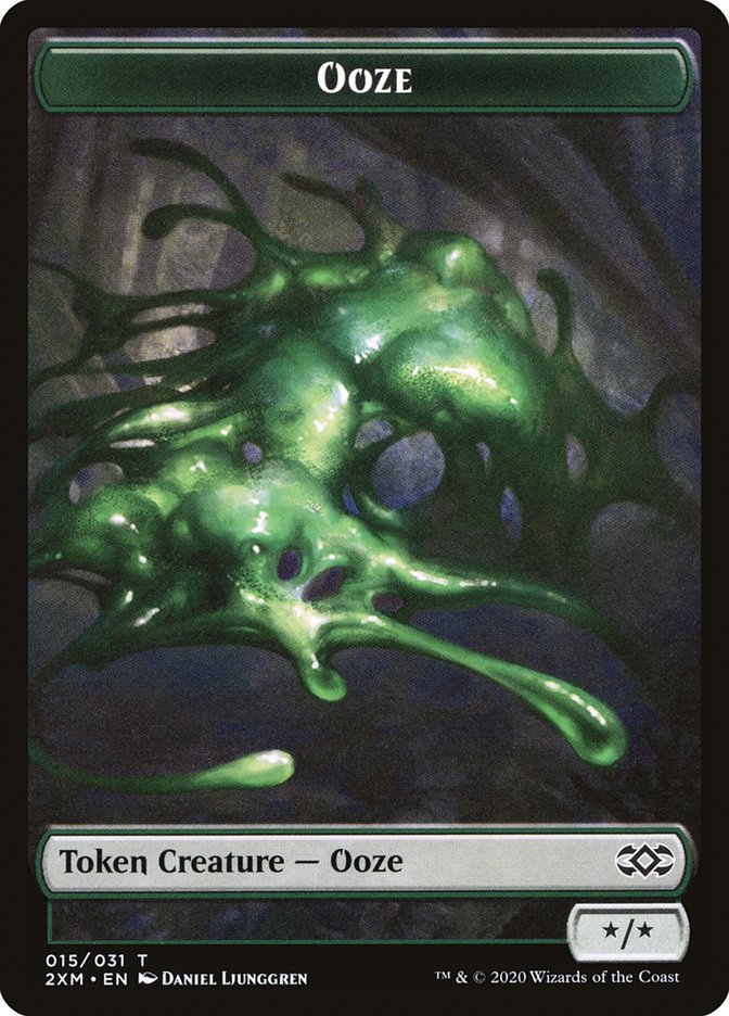 Myr (007) // Ooze Double-Sided Token [Double Masters Tokens] MTG Single Magic: The Gathering    | Red Claw Gaming
