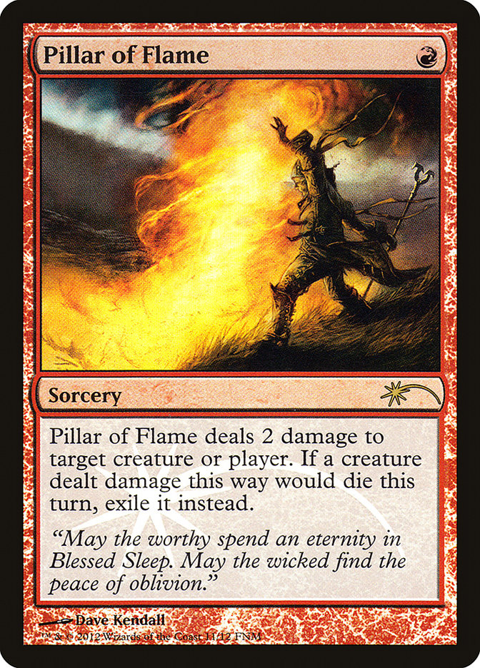 Pillar of Flame [Friday Night Magic 2012] MTG Single Magic: The Gathering    | Red Claw Gaming
