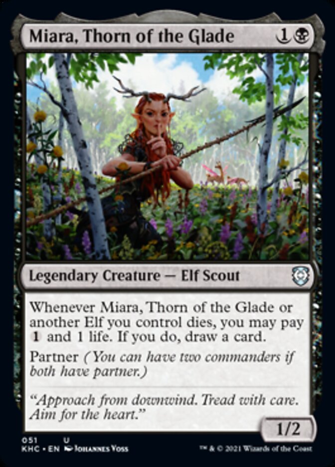 Miara, Thorn of the Glade [Kaldheim Commander] MTG Single Magic: The Gathering    | Red Claw Gaming