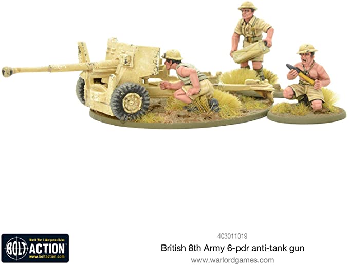 8th Army 6 Pounder British Warlord Games    | Red Claw Gaming