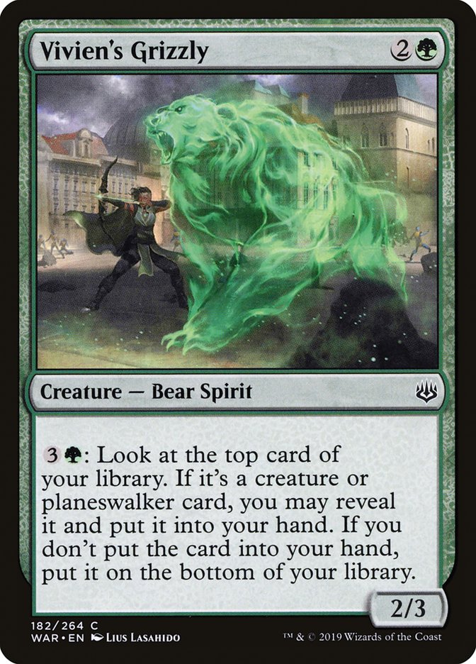 Vivien's Grizzly [War of the Spark] MTG Single Magic: The Gathering    | Red Claw Gaming
