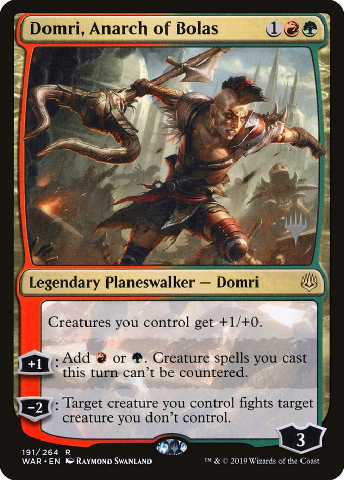 Domri, Anarch of Bolas (Promo Pack) [War of the Spark Promos] MTG Single Magic: The Gathering    | Red Claw Gaming