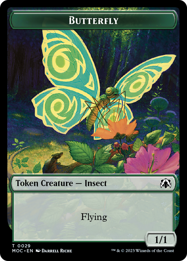 Butterfly // City's Blessing Double-Sided Token [March of the Machine Commander Tokens] MTG Single Magic: The Gathering    | Red Claw Gaming