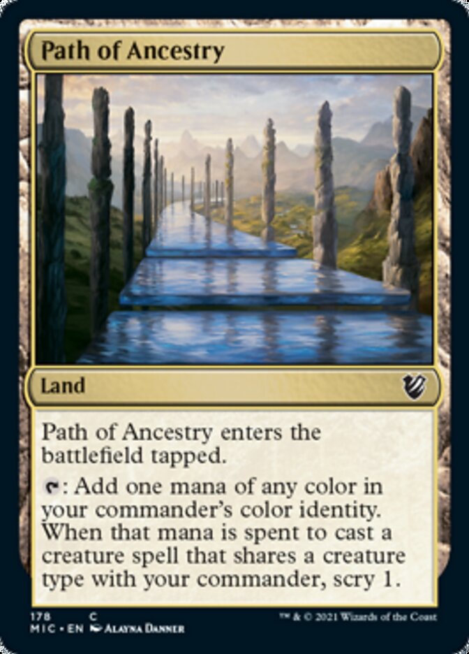 Path of Ancestry [Innistrad: Midnight Hunt Commander] MTG Single Magic: The Gathering    | Red Claw Gaming