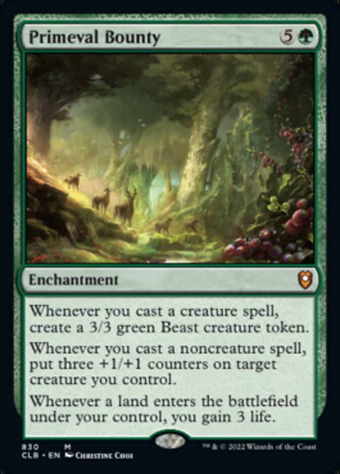 Primeval Bounty [Commander Legends: Battle for Baldur's Gate] MTG Single Magic: The Gathering    | Red Claw Gaming