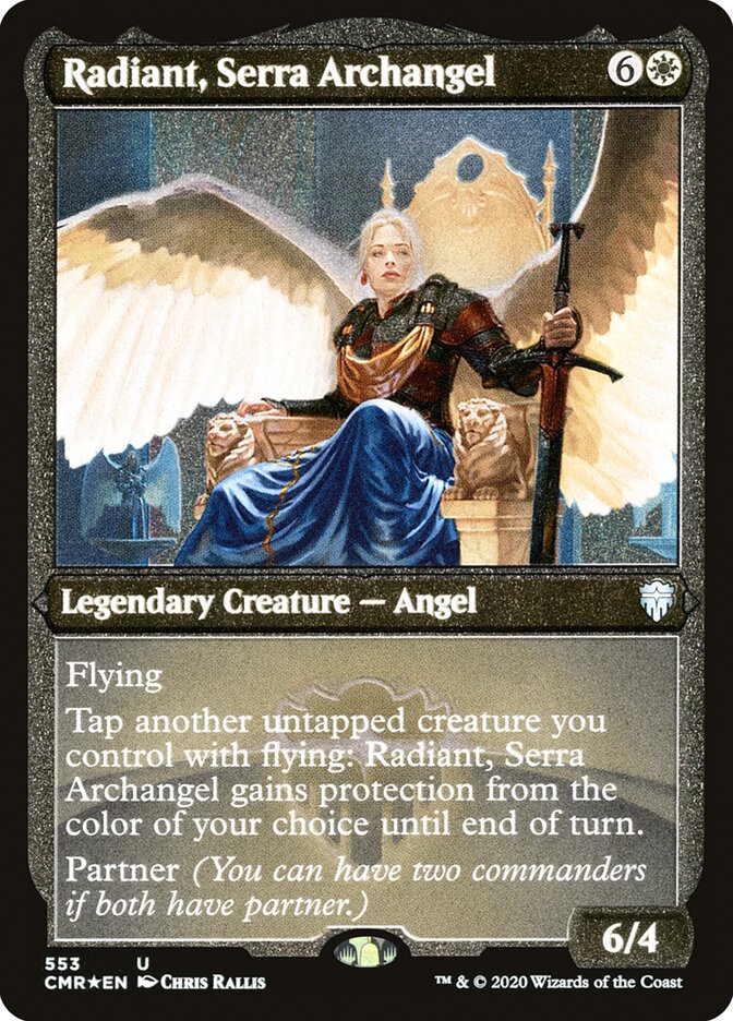 Radiant, Serra Archangel (Etched) [Commander Legends] MTG Single Magic: The Gathering    | Red Claw Gaming