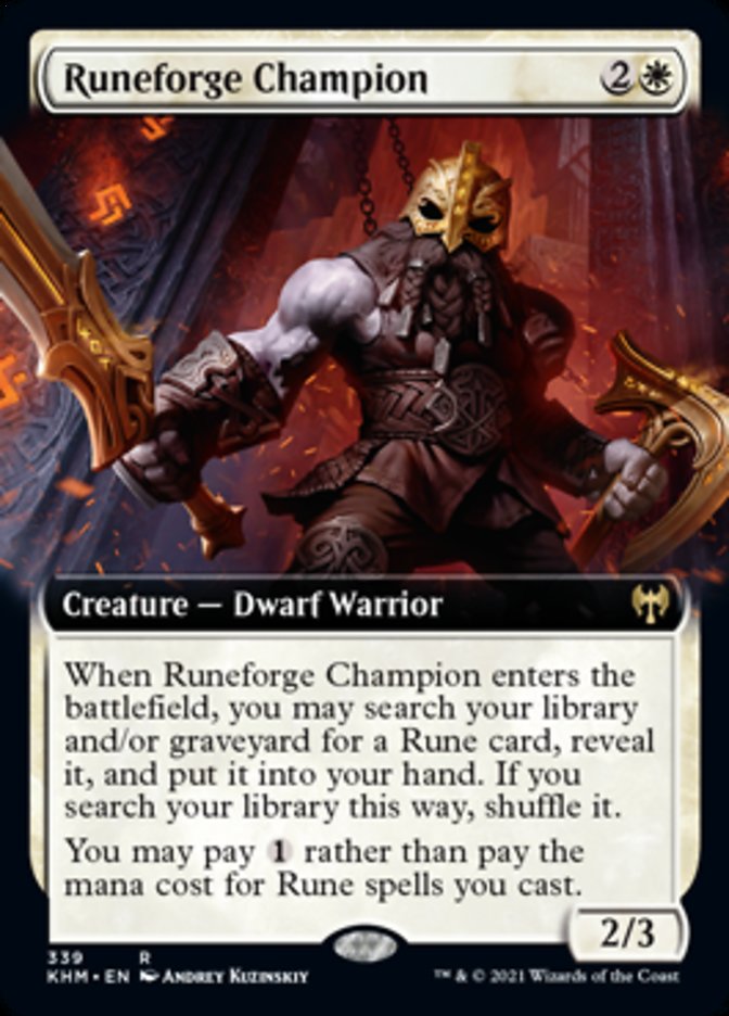Runeforge Champion (Extended Art) [Kaldheim] MTG Single Magic: The Gathering    | Red Claw Gaming