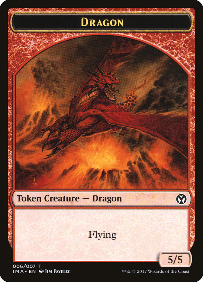 Dragon Token (006/007) [Iconic Masters Tokens] MTG Single Magic: The Gathering    | Red Claw Gaming