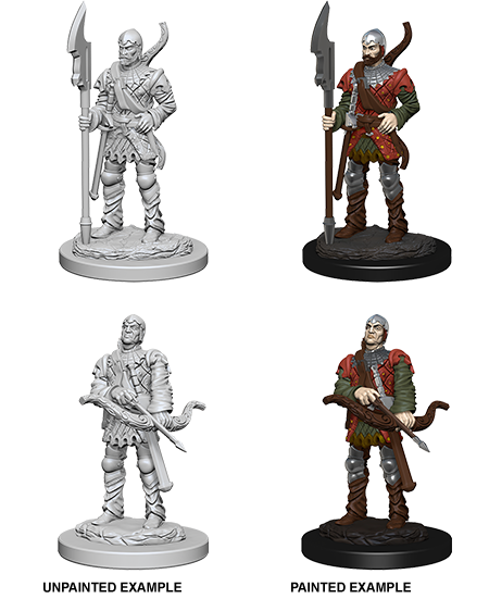 Pathfinder Deep Cuts Unpainted Miniatures: Town Guards Minatures Wizkids Games    | Red Claw Gaming