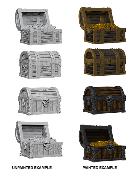 WizKids Deep Cuts Unpainted Miniatures: Chests Minatures Wizkids Games    | Red Claw Gaming