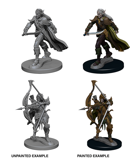 Pathfinder Deep Cuts Unpainted Miniatures: Elf Male Fighter Minatures Wizkids Games    | Red Claw Gaming
