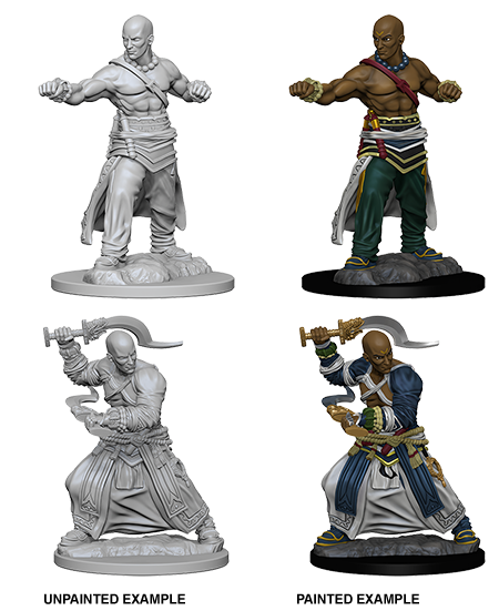 Pathfinder Deep Cuts Unpainted Miniatures: Human Male Monk Minatures Wizkids Games    | Red Claw Gaming