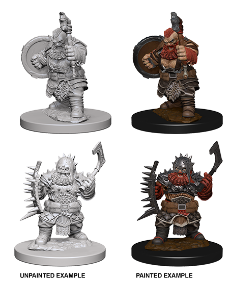 Pathfinder Deep Cuts Unpainted Miniatures: Dwarf Male Barbarian Minatures Wizkids Games    | Red Claw Gaming
