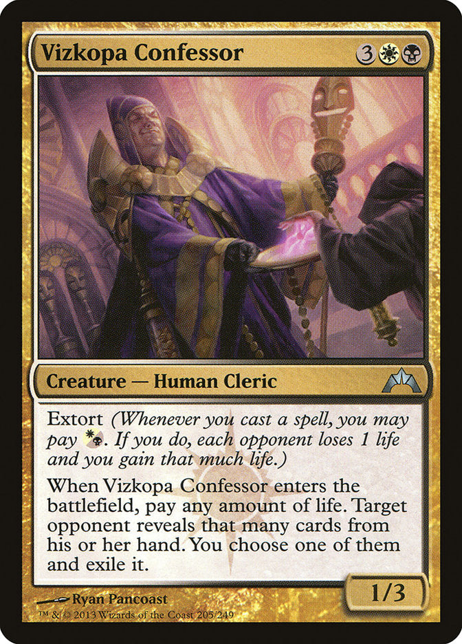 Vizkopa Confessor [Gatecrash] MTG Single Magic: The Gathering    | Red Claw Gaming