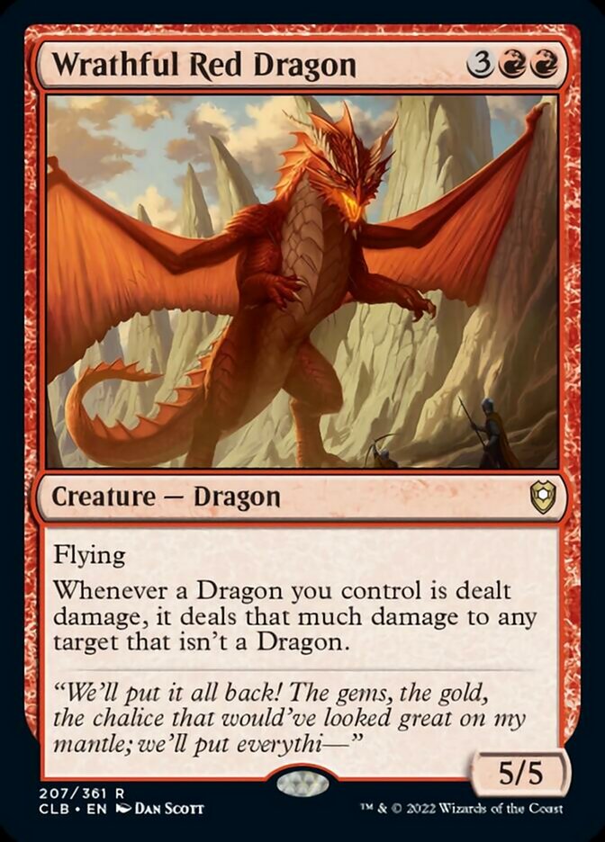 Wrathful Red Dragon [Commander Legends: Battle for Baldur's Gate] MTG Single Magic: The Gathering    | Red Claw Gaming