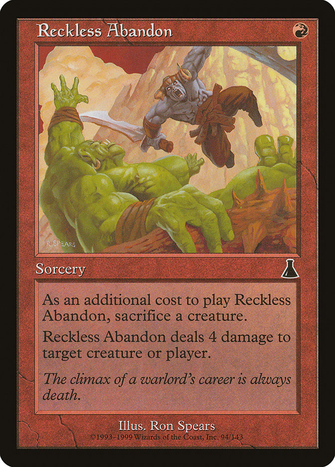 Reckless Abandon [Urza's Destiny] MTG Single Magic: The Gathering    | Red Claw Gaming