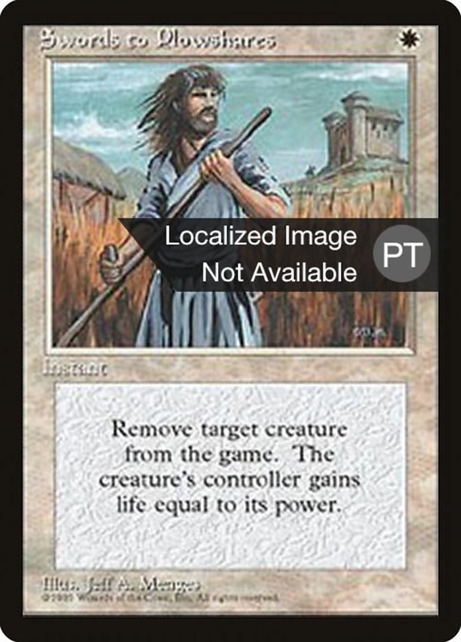 Swords to Plowshares [Fourth Edition (Foreign Black Border)] MTG Single Magic: The Gathering    | Red Claw Gaming