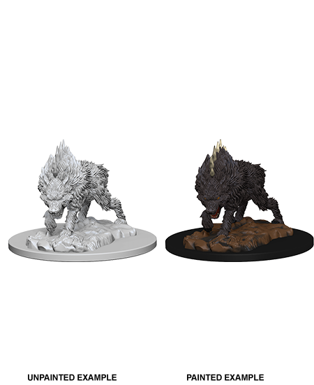 Pathfinder Deep Cuts Unpainted Miniatures: Dire Wolf Minatures Wizkids Games    | Red Claw Gaming