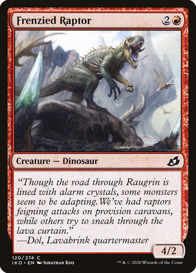 Frenzied Raptor [Ikoria: Lair of Behemoths] MTG Single Magic: The Gathering    | Red Claw Gaming