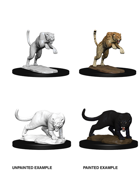 D&D Nolzur's Marvelous Miniatures: Panther & Leopard Minatures Wizkids Games    | Red Claw Gaming