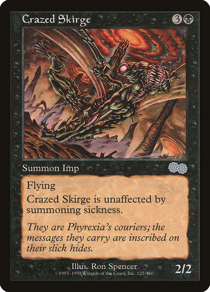 Crazed Skirge [Urza's Saga] MTG Single Magic: The Gathering    | Red Claw Gaming