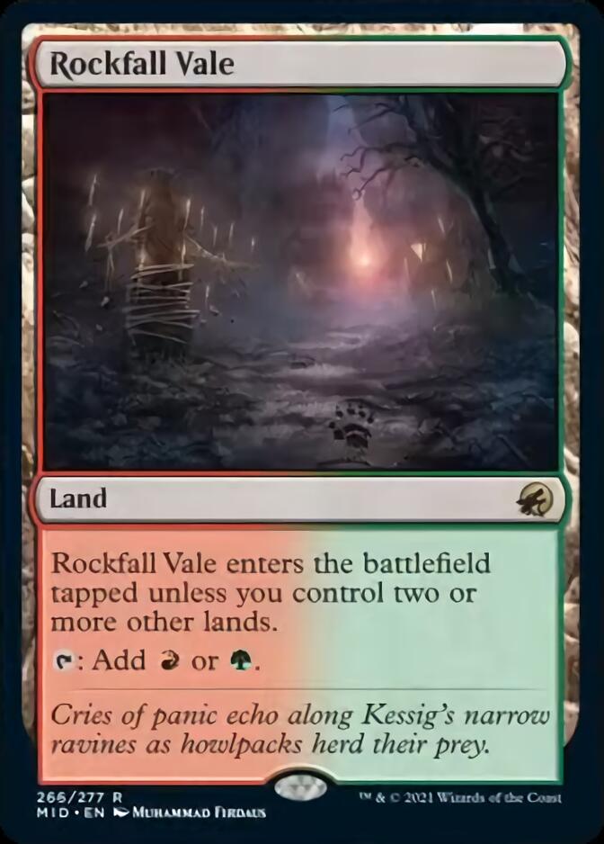 Rockfall Vale [Innistrad: Midnight Hunt] MTG Single Magic: The Gathering    | Red Claw Gaming