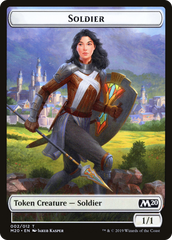 Soldier // Dinosaur Double-Sided Token [Game Night 2019 Tokens] MTG Single Magic: The Gathering    | Red Claw Gaming