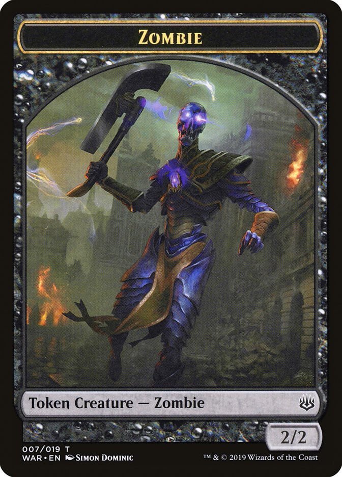 Zombie Token [War of the Spark Tokens] MTG Single Magic: The Gathering    | Red Claw Gaming