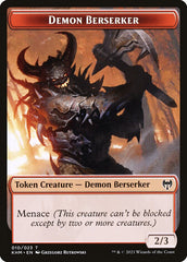Elf Warrior // Demon Berserker Double-Sided Token [Kaldheim Tokens] MTG Single Magic: The Gathering    | Red Claw Gaming